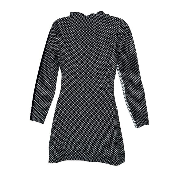 Victor Glemaud Cashmere Checked Mini Sweater Dress MEDIUM Knit Designer $450 - Picture 7 of 10